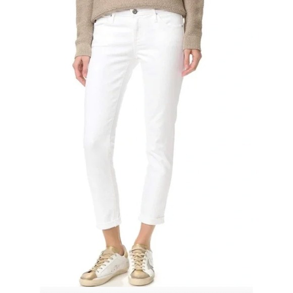 AG Adriano Goldschmied Jeans Women Sz 25 White The Stilt Roll Up - Picture 1 of 13